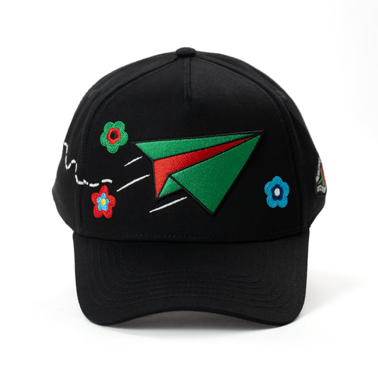 Paperplane Negro Snapback